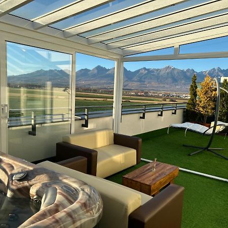 Tatra Billetee Apartman S Luxusnym Vyhladom Na Vysoketatry A Sukromnym Wellness 포프라트 외부 사진