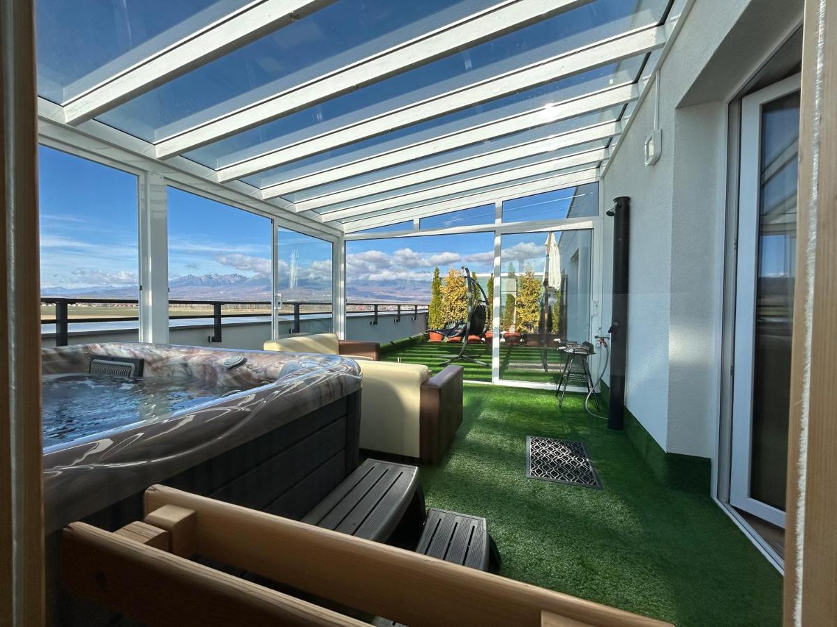 Tatra Billetee Apartman S Luxusnym Vyhladom Na Vysoketatry A Sukromnym Wellness 포프라트 외부 사진