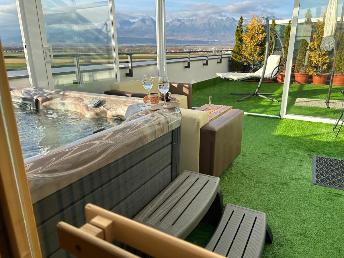 Tatra Billetee Apartman S Luxusnym Vyhladom Na Vysoketatry A Sukromnym Wellness 포프라트 외부 사진
