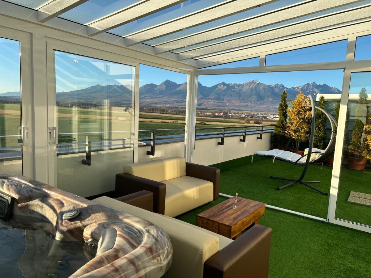 Tatra Billetee Apartman S Luxusnym Vyhladom Na Vysoketatry A Sukromnym Wellness 포프라트 외부 사진