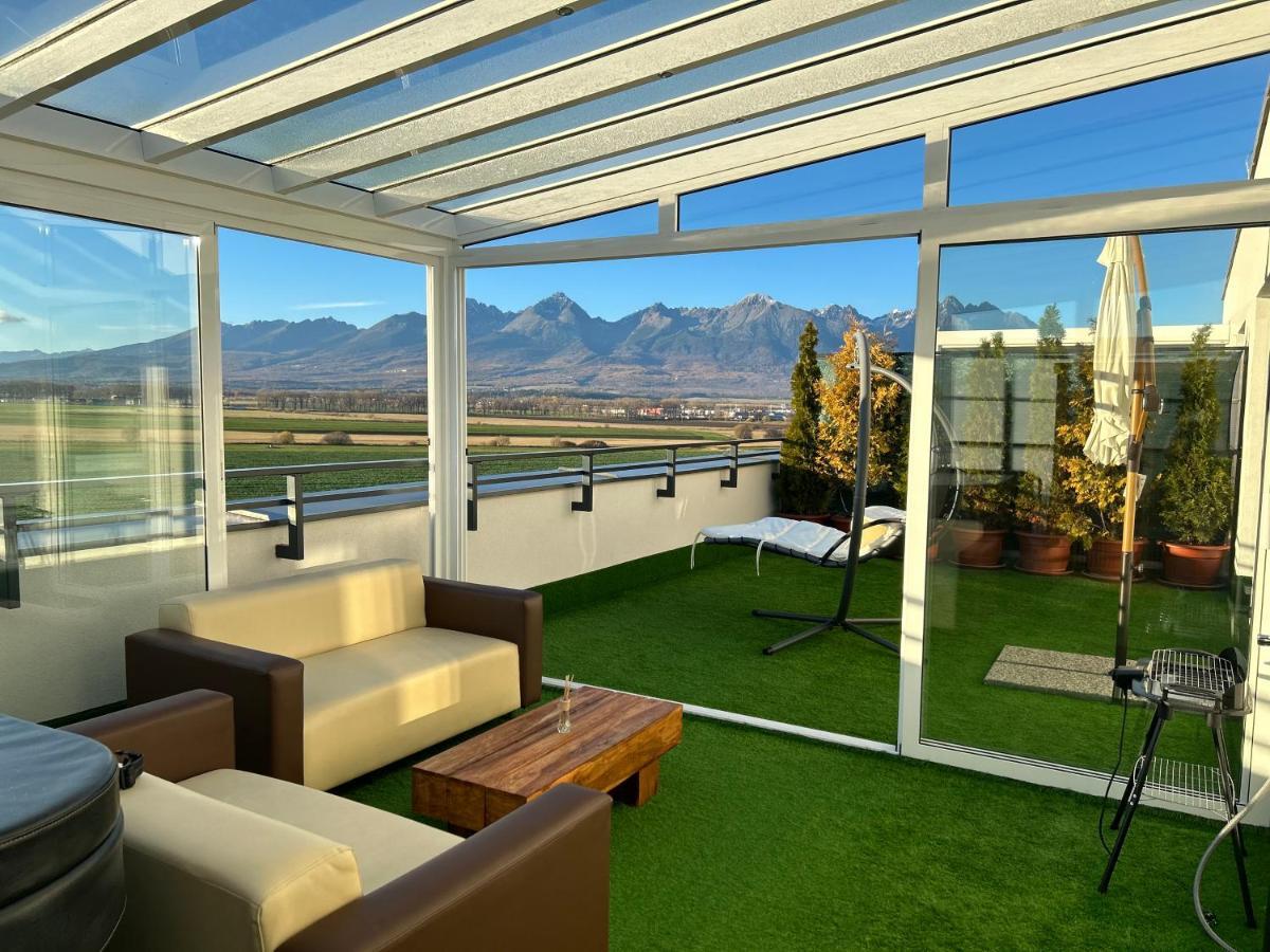 Tatra Billetee Apartman S Luxusnym Vyhladom Na Vysoketatry A Sukromnym Wellness 포프라트 외부 사진