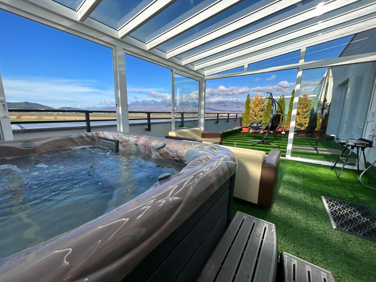 Tatra Billetee Apartman S Luxusnym Vyhladom Na Vysoketatry A Sukromnym Wellness 포프라트 외부 사진