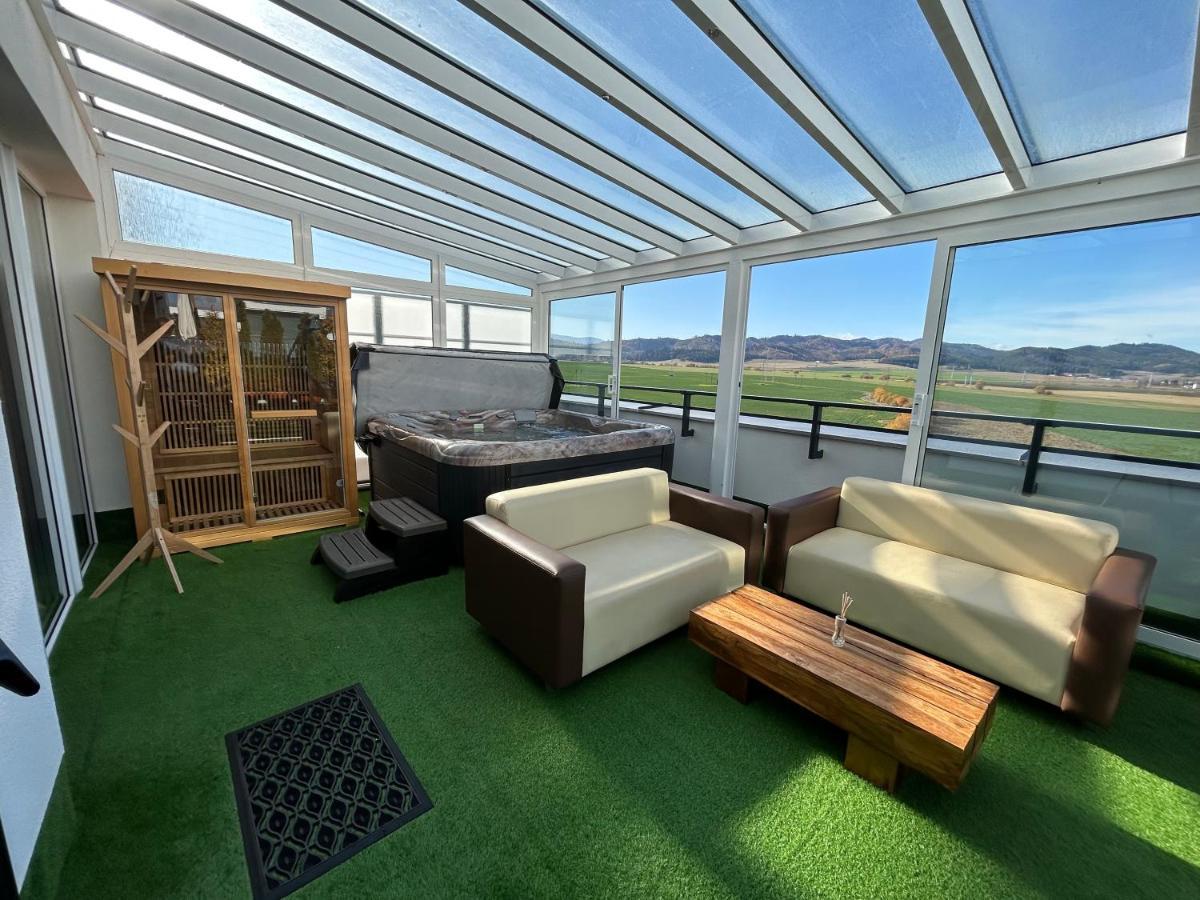 Tatra Billetee Apartman S Luxusnym Vyhladom Na Vysoketatry A Sukromnym Wellness 포프라트 외부 사진
