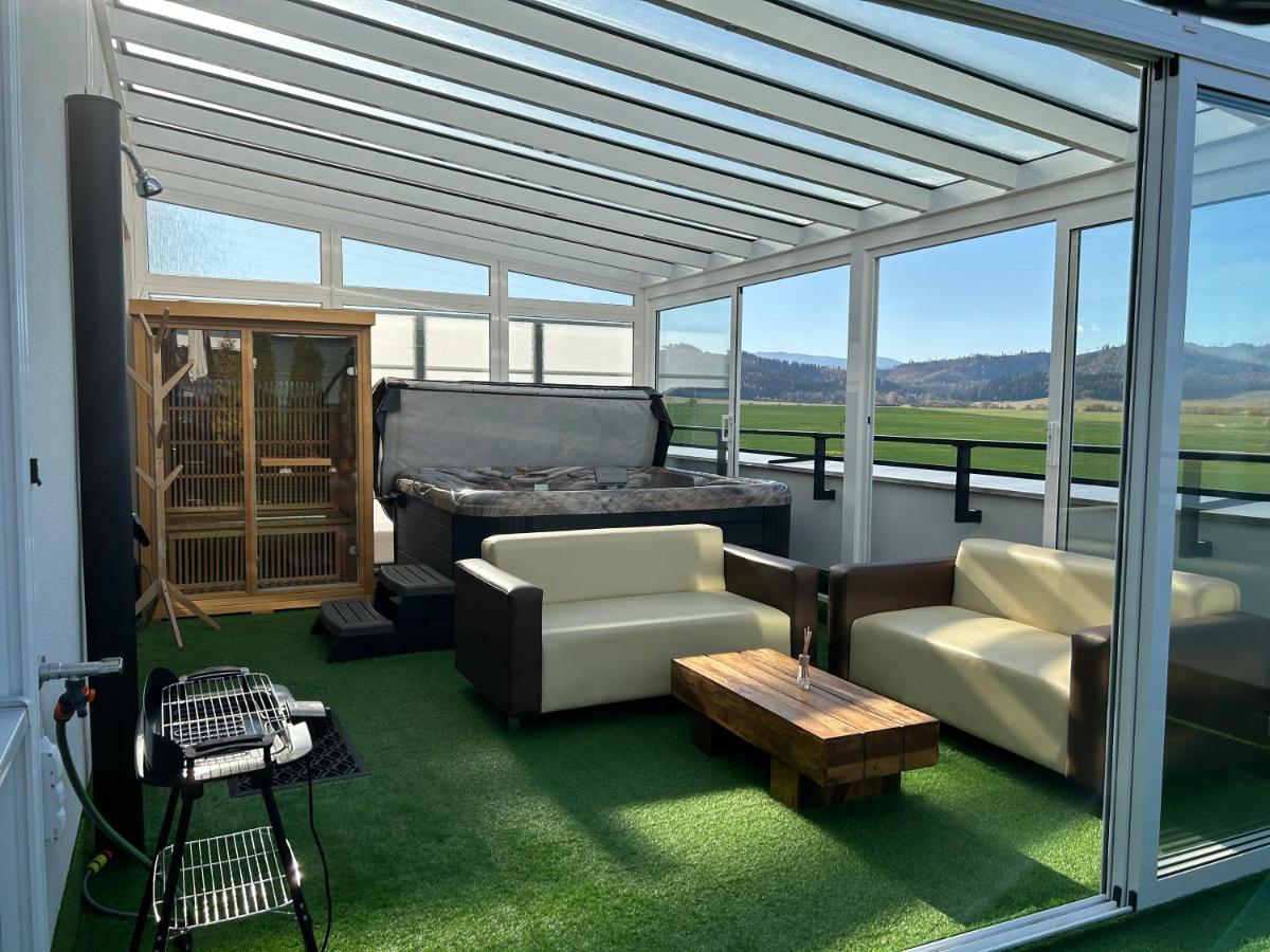 Tatra Billetee Apartman S Luxusnym Vyhladom Na Vysoketatry A Sukromnym Wellness 포프라트 외부 사진